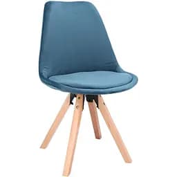 Стул Jumi Saida в скандинавском стиле с деревянными ножками аквамарин