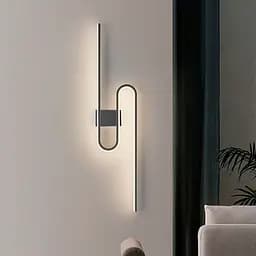 Настінний чорний LED світильник у 2-х розмірах Line F довжина 60 см Арт. WM32 BK