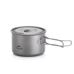 Титанова каструля (котелок) зі складною ручкою 1300мл Naturehike NH18T202-B