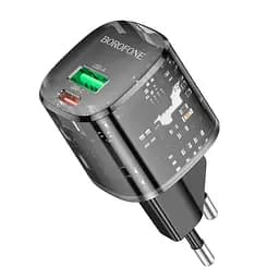 Адаптер сетевой Borofone Sunlight charger BN17 1USB/1Type-C, 20W/3A, PD/QC|