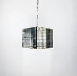 Кришталева люстра квадратної форми у золотому корпусі Line.F SA 39 B