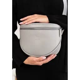 Шкіряна сумка поясна-кроссбоді Vacation сірий краст