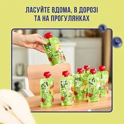 Набір пюре Bob Snail : Яблуко-Груша-Чорниця для дітей від 6 місяців гомогенізоване 900 г (10 шт. х 90 г) - мініатюра 4