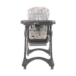 Дитячий регульований стільчик для годування немовлят Bellissimo Grey Parrots Pu Leather Lorelli Сірий - мініатюра 2