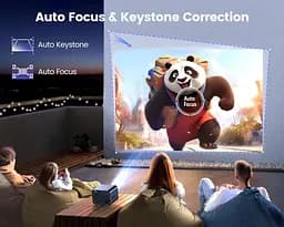 4K-проектор з Wifi6 та Bluetooth, WiMiUS 700ANSI Native 1080P 6D Auto Focus та Keystone [Сертифіковано Netflix та Dolby Audio] - мініатюра 3