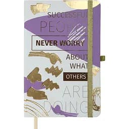 Книга записна Buromax Idea в клітинку 207х136 мм на резинці бузкова 96 аркушів (BM.255104-26)