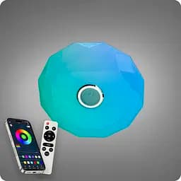 Люстра світлодіодна 517 Dlight RGB з пультом і колонкою 80Вт Білий (02157) - мініатюра 2