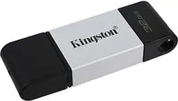 USB Flash Kingston USB 3.2 DT80 USB-C 32GB Silver Black - мініатюра 2