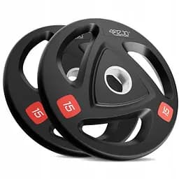 Диск олимпийский 4FIZJO 2 x 15 кг 51 мм металлический, прорезиненный Black (P-5905973401272)