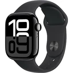 Смарт-годинник Apple Watch Series 10 GPS 42mm Jet Black Aluminum Case with Black Sport Band M/L (MWWF3) [114952]