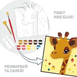 Картина 3D, Жираф , МДФ ґрунтоване, 18х20см, ROSA Talent - мініатюра 2