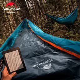 Спальник з капюшоном та закругленим дном Naturehike Y150 NH21MSD08 лівий темно-блакитний - мініатюра 5