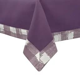 Скатертина Home Line З рамкою в клітинку 180х140 фіолетова (161220)