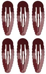 Набір металевих затискачів для волосся Titania Riffel Medium, 6 шт., коричневий (7887 B)