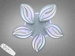 Люстра стельова LED Diasha 8092/5GR, 95W, 4100K, акрил, сучасний стиль, диммер
