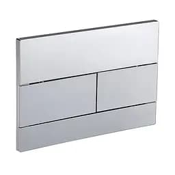 Панель змиву Koer KT-0603-01 240x160x10mm пластикова, кнопка лінійна KR5319, Хром