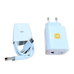 Комплект зарядний Xiaomi MDY-EP-1406 GaN 67W Type-C + USB-A 2 порти блок + кабель USB-A to C