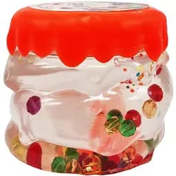 Вязкая масса слайм Danko Toys Crystal Slime CS-01-01U с бусинками оранжевая