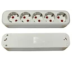 Колодка электрическая быстрой сборки 5 гнезд с заземлением PRОFI (конт.группа медь) (19413) ТМ LUMANO