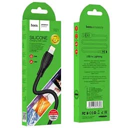 Кабель Hoco Lightning Ultimate silicone charging data cable X61 1 м 2.4A - мініатюра 2