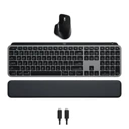 Комплект (клавиатура, мышь) беспроводной Logitech MX Keys S Combo for Mac Space Grey (920-012845)
