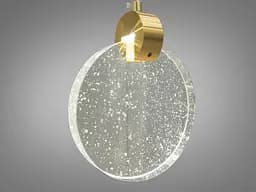 Стельова люстра LED Diasha 3008/18G, 32W, золото, сучасний стиль для холу, вітальні, спальні, 18 ламп, IP20, регулювання висоти - мініатюра 3
