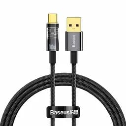 Кабель Baseus Explorer Series Auto Power-Off Fast Charging Data Cable USB to Type-C 100W 2m CATS000301 Black