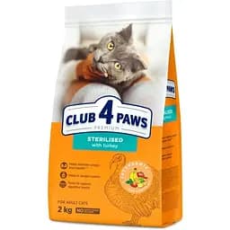 Сухой корм Club 4 Paw Premium для стерилизованных кошек Индейка 2 кг
