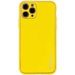 Кожаный чехол Epik Xshield для Apple iPhone 11 Pro 5.8 Желтый/Yellow