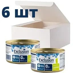 Упаковка вологого корму для кішок Exclusion 85 г х 6 шт смаки на вибір