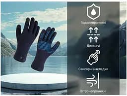 Рукавиці водонепроникні Dexshell ThermFit 3.0 Gloves Dark Blue M (1047-DG12402HTB-M) - мініатюра 4