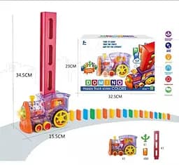 Конструктор іграшка-поїзд доміно, DOMINO Happy Truck sciries COLORS 60 деталей - мініатюра 2