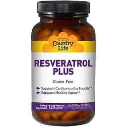 Ресвератрол плюс Country Life Resveratrol 120 капсул