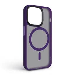 Чехол для Apple iPhone 14 Pro, Uniq MagCase, фиолетовый, противоударный, панель-накладка с MagSafe, ударопрочный TPU+PC, с магнитом MagSafe, поддержка полноценной беспроводной зарядки, ArmorStandart (ARM75315) - мініатюра 2