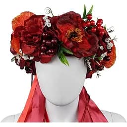 Венок крупный двухсторонний с цветами Руслана