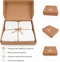 Постільна білизна Love You Варена бавовна біла Євро (ly62036) - мініатюра 6
