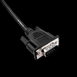 Кабель VGA-3.0BK 3 м чорний (з двома феритовими кільцями) - мініатюра 3