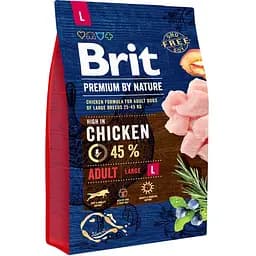 Сухий корм для собак великих порід Brit Premium Dog Adult L з куркою 3 кг
