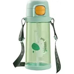 Пляшка для води Casno 690 мл KXN-1219 Зелена (Зебра) з соломинкою TRITAN (KXN-1219_Green)