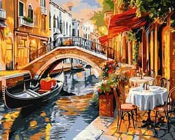 Набор для росписи по номерам Венецианские улицы, 40x50 см