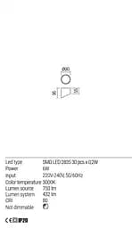 Стельовий світильник Redo UTO PL LED 6W IP20 SAND BLACK (5.1.2) 01-1626 - мініатюра 3