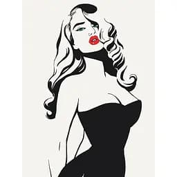 Картина за номерами ArtCraft Lady in black 10060-AC 30х40 см