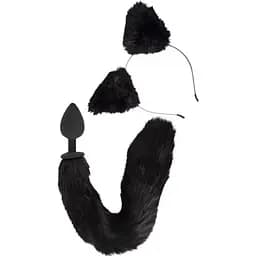 Набор Bad Kitty Pet Play Plug & Ears 2 шт. (черный)
