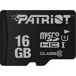 Карта памяти Patriot MicroSDHC 16GB UHS-I Class 10 LX (PSF16GMDC10)