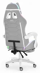 Комп'ютерне крісло Hell's HC-1039 LED RGB Grey-White (тканина) - мініатюра 5