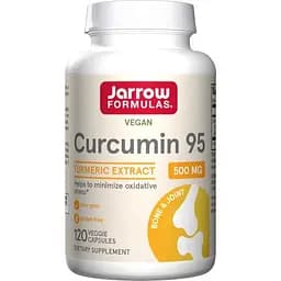 Естественная добавка Jarrow Formulas Curcumin 95, 500 mg 120 вегакапсул