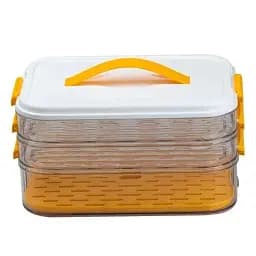 Контейнер для зберігання триярусний TS Kitchen HP50657 помаранчевий