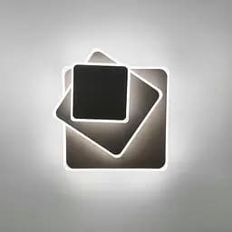 Квадратний чорний LED світильник-трансформер 26х26 см | Арт. 8663/3F BK (квадрат) | Line F