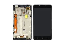 Дисплей для Lenovo A6000/A6010 с черным тачскрином и корпусной рамкой