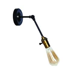 Бра настенное Levistella 752WG1902-1 E27 1 лампа черный с золотым патроном металл
